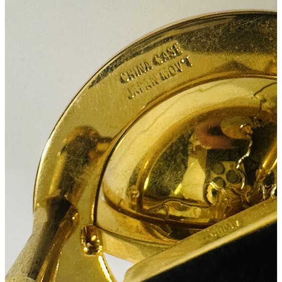 Bulova Miniature Clock Planetarium Spinning Globe Brass 3” Works Quartz B0573 - Picture 10 of 11